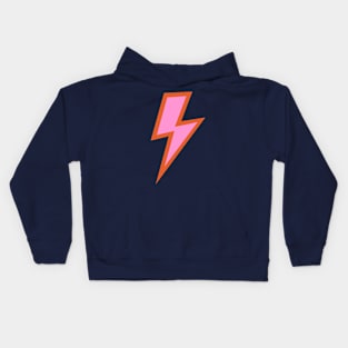 Pink and Burnt Orange Lightning Bolt Kids Hoodie